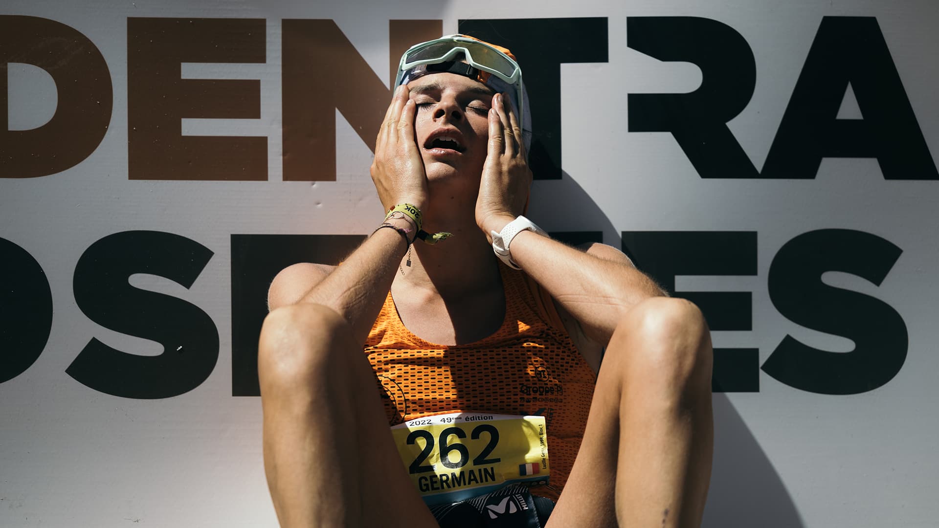 Athlete participating in an event